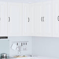 Buffet de rangement en bois composite 57 x 57 x 100 cm avec 3 etageres et portes pour cuisine, salon ou entree
