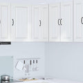 Placard mural d angle blanc brillant 57 x 57 x 80 cm avec rangement ferme et etageres integrees pour interieur moderne