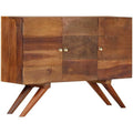 Commode en bois recycle massif marron 110 x 30 x 75 cm, rangement durable au style naturel pour differentes pieces de la maison